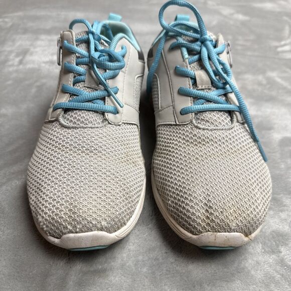 Vionic Lyla Women’s Size 10 Wide Gray Mesh Walking Shoes with Teal Laces - Picture 6 of 11